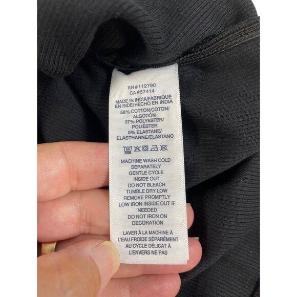 True Religion Womens Black HS Side Ruch Dress Size L SKU 9080 - Picture 9 of 11